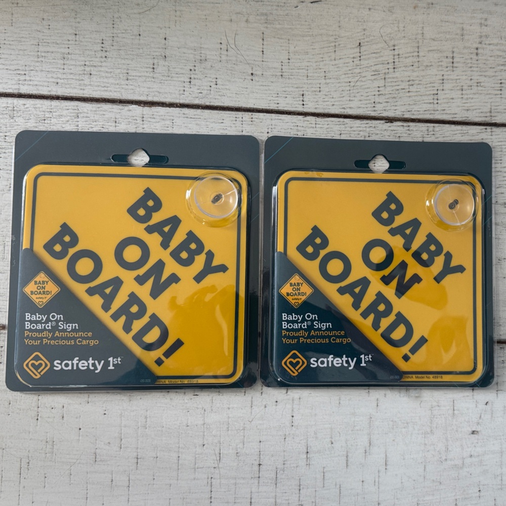 Yellow Baby On Board Signs
